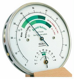 Hygrometer mit Sommer- / Winter-Optimum